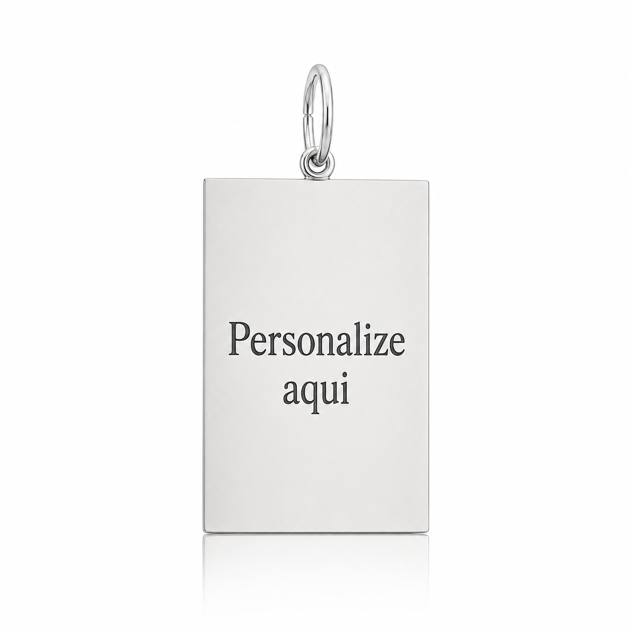 Pingente Personalizado em Prata 925 - Quadrado