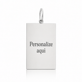 Pingente Personalizado em Prata 925 - Quadrado