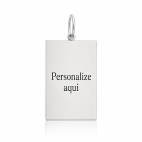 Pingente Personalizado em Prata 925 - Quadrado