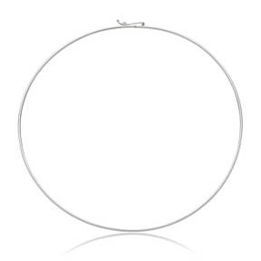 Choker Feminino em Prata - Aro Liso