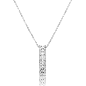 Colar em Prata 925 - Cordão Baiano com Placa Cravejada