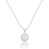 Colar em Prata 925 - Cordão Baiano com São Bento Cravejado