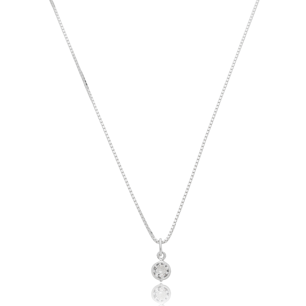 Colar Feminino em Prata - Ponto de Luz