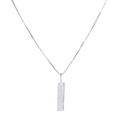 Colar em Prata 925 - Veneziana com Placa Lisa