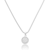 Colar em Prata 925 - Rabo de Rato com São Bento Cravejado