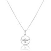 Colar em Prata 925 - Veneziana com Espírito Santo Vazado