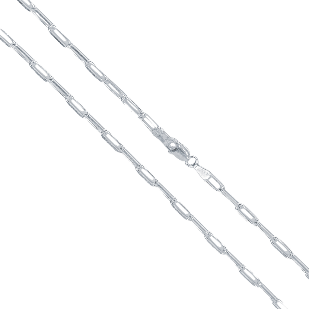 Corrente em Prata 925 - Elo Longo 3mm
