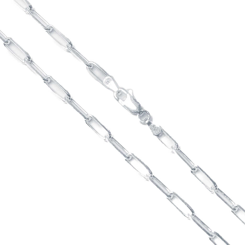 Corrente em Prata 925 - Elo Longo 4mm