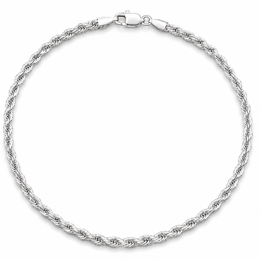Pulseira em Prata 925 - Cordão Baiano 3mm