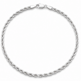 Pulseira em Prata 925 - Cordão Baiano 3mm