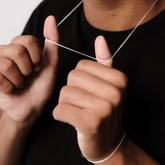 Conjunto corrente e pulseira em prata 925 - Grumet 2mm