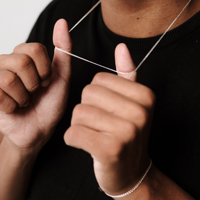 Conjunto corrente e pulseira em prata 925 - Grumet 2mm