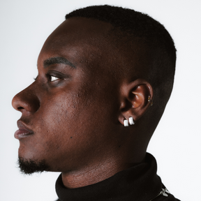 Brinco em Prata 925 - Argola Diamantada Trabalhada