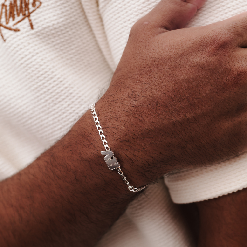 Pulseira em Prata 925 - Letra Dupla
