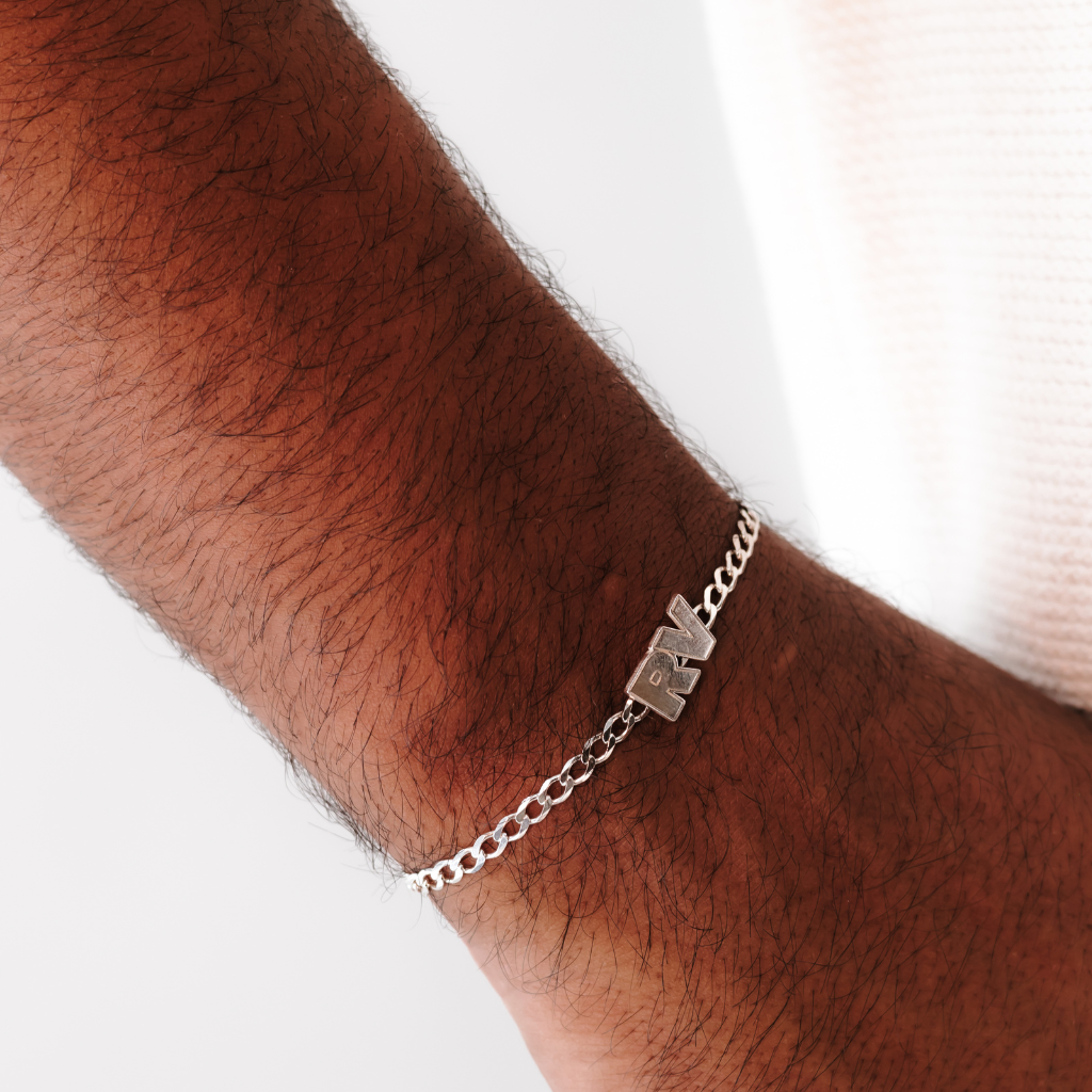 Pulseira em Prata 925 - Letra Dupla