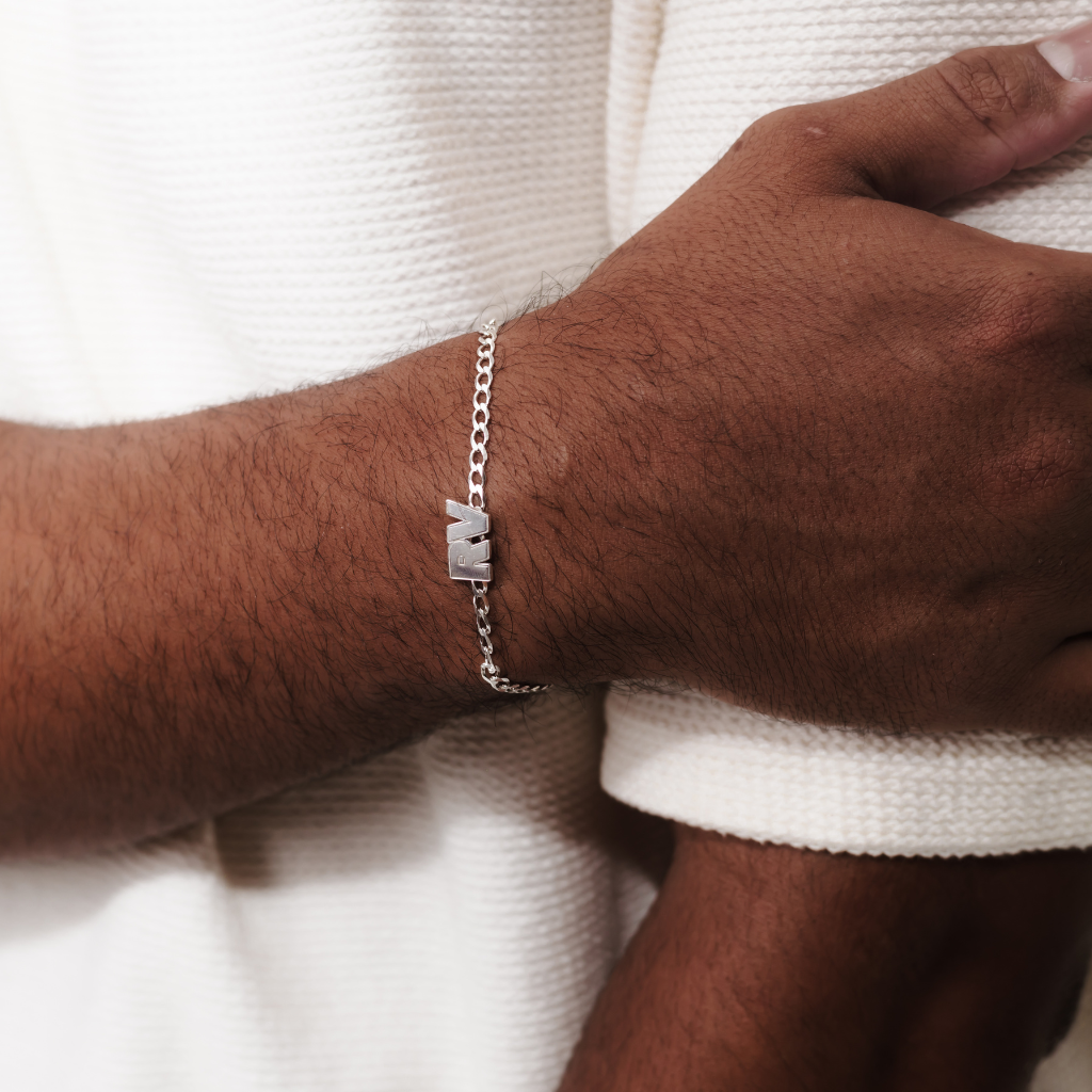 Pulseira em Prata 925 - Letra Dupla