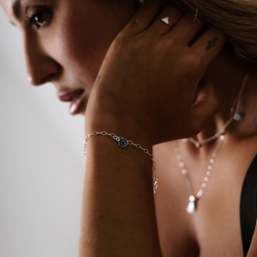 Pulseira Feminina em Prata - Olho Grego