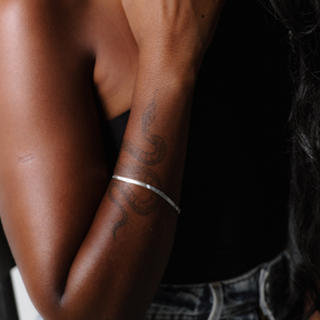 Pulseira Feminina em Prata - Laminada