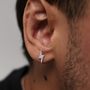 Brinco em Prata 925 - Raio Cravejado