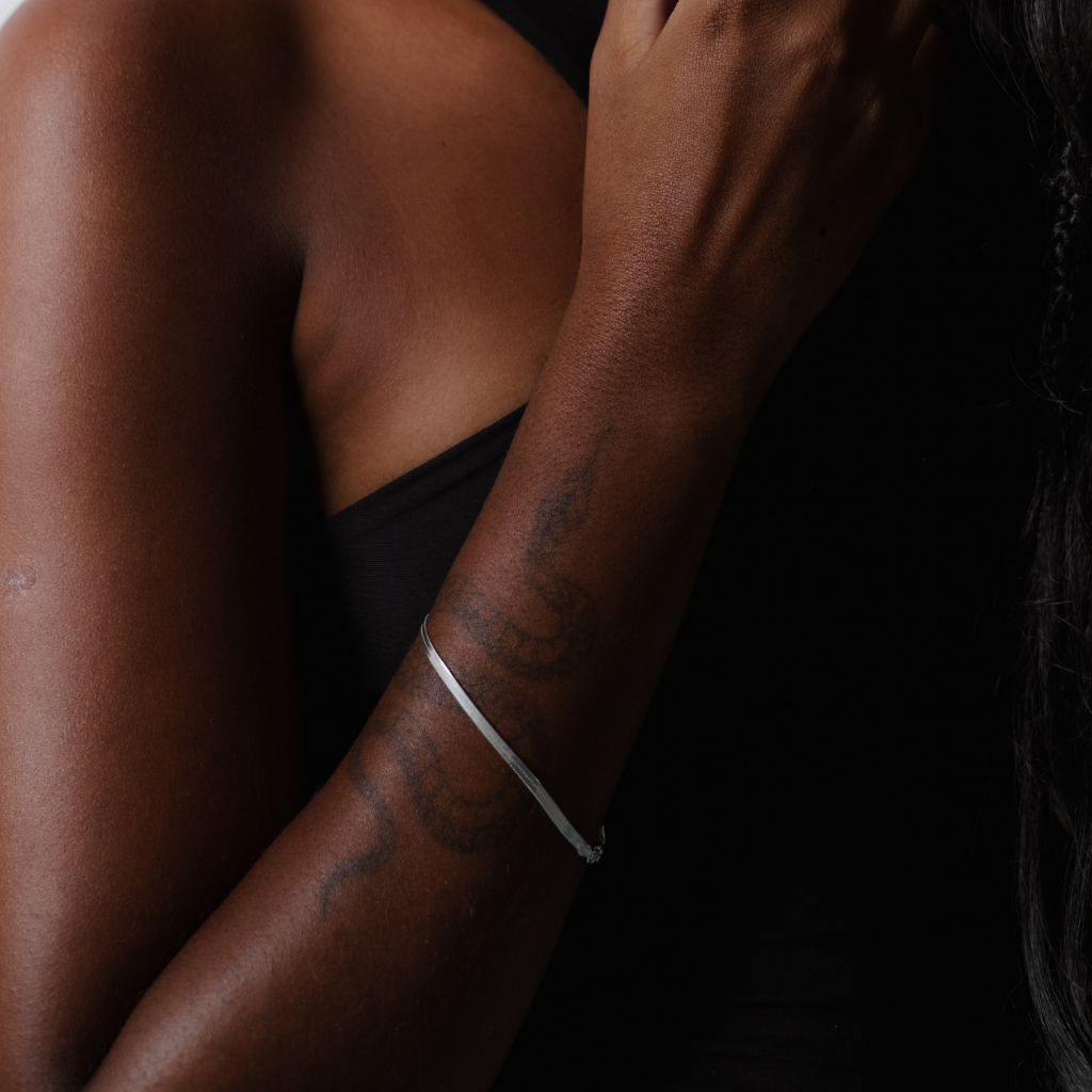 Pulseira Feminina em Prata - Laminada