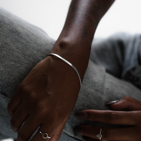 Pulseira Feminina em Prata - Laminada