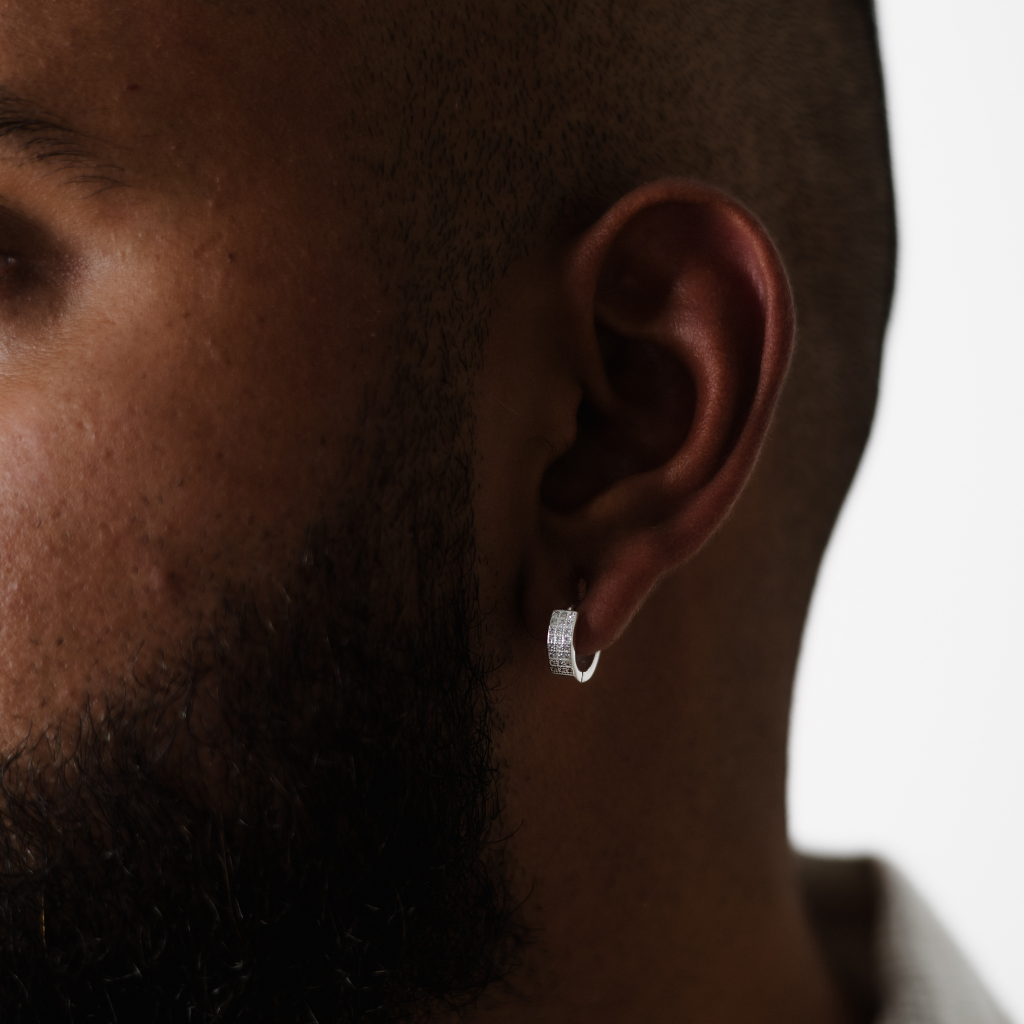 Brinco em Prata 925 - Argola Fileira Tripla