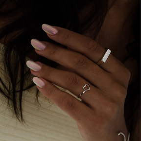 Conjunto Feminino em Prata - Anéis Lisos