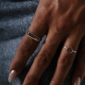 Conjunto Feminino em Prata - Anéis Lisos