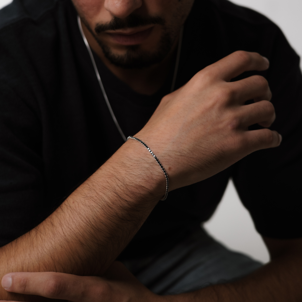 Pulseira em Prata 925 - Riviera Ônix