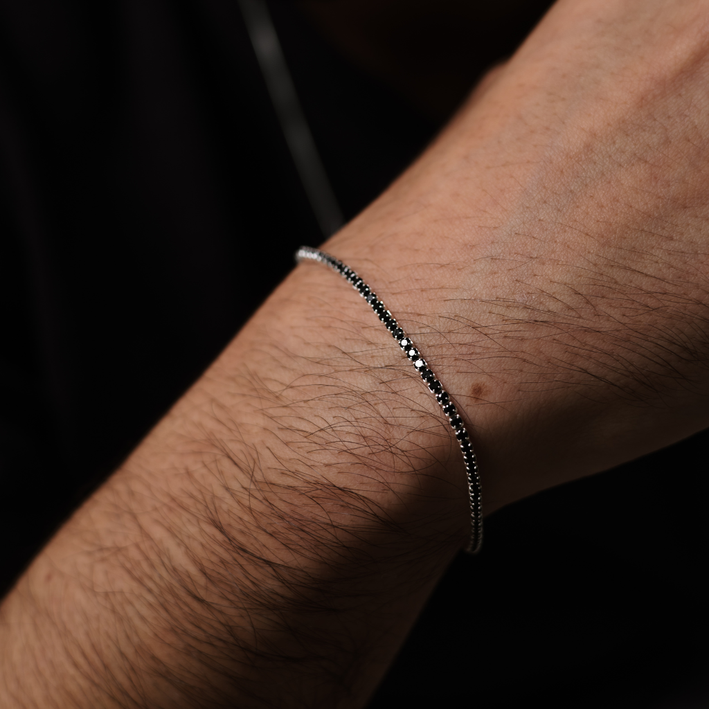 Pulseira em Prata 925 - Riviera Ônix