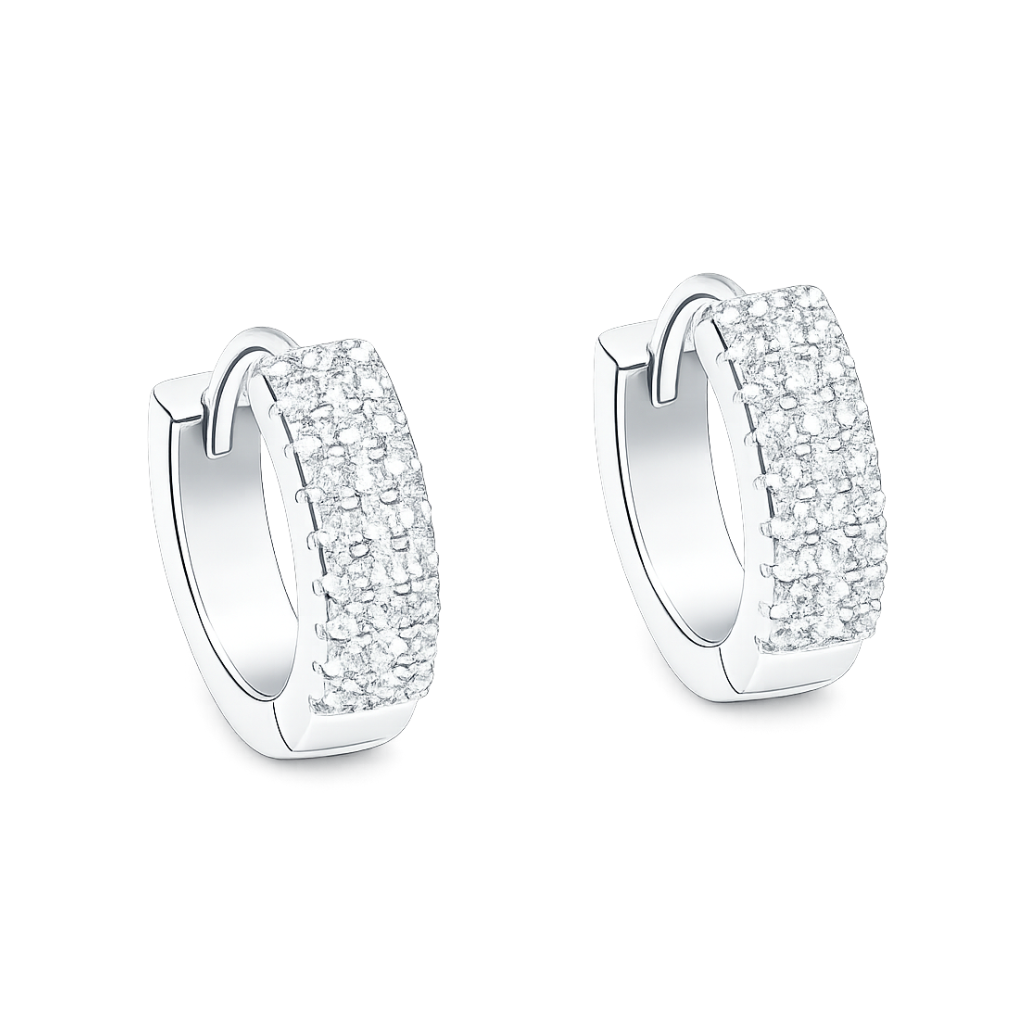 Brinco em Prata 925 - Argola Fileira Tripla