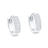 Brinco em Prata 925 - Argola Fileira Tripla