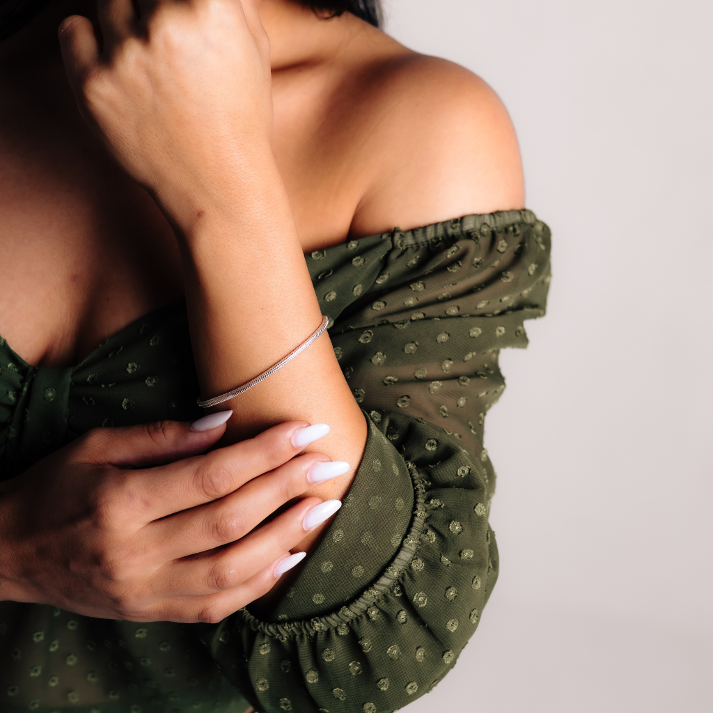 Pulseira Feminina em Prata - Rabo de Rato