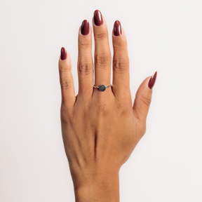 Anel Feminino em Prata - Medalha Lisa