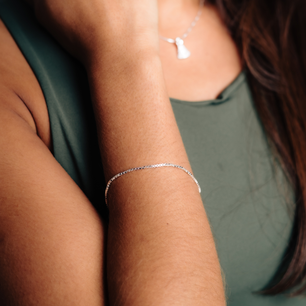 Pulseira Feminina em Prata 925 - Veneziana 1,2mm