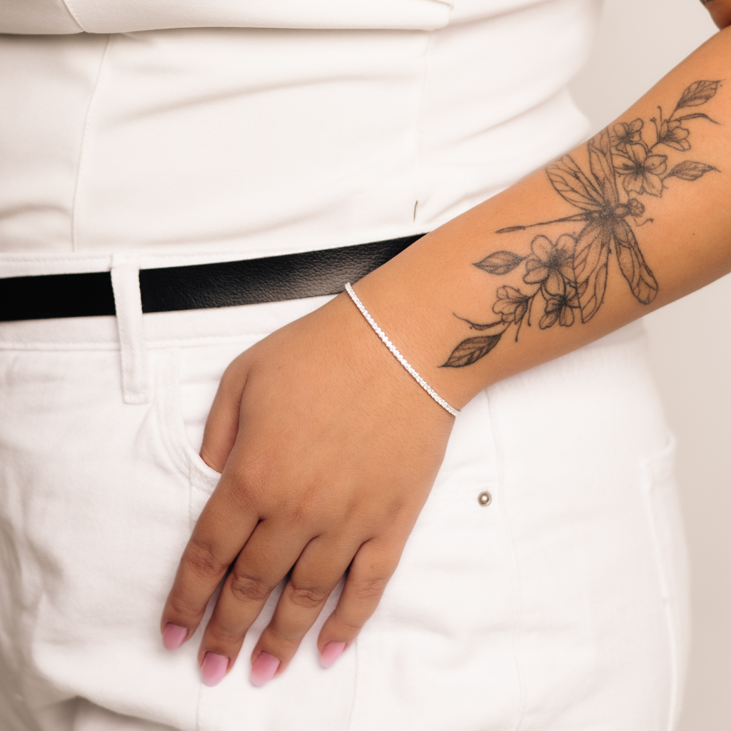 Pulseira Feminina em Prata - Riviera 2mm