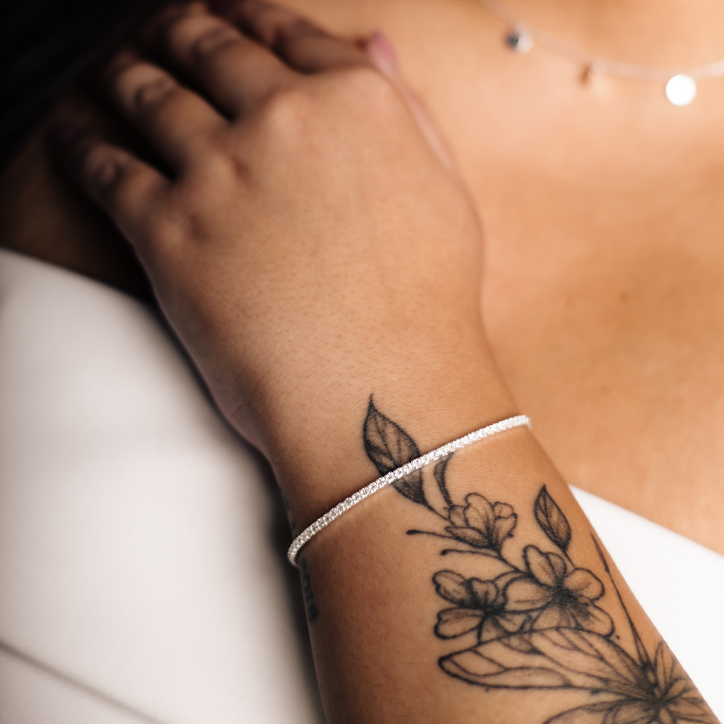 Pulseira Feminina em Prata - Riviera 2mm