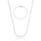 Conjunto Feminino Prata - Elo Coração