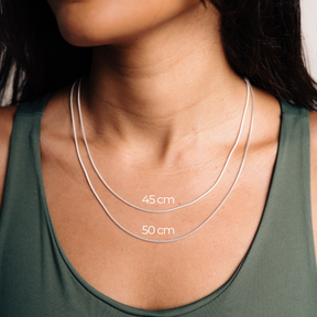 Corrente Feminina em Prata - Rabo de Rato