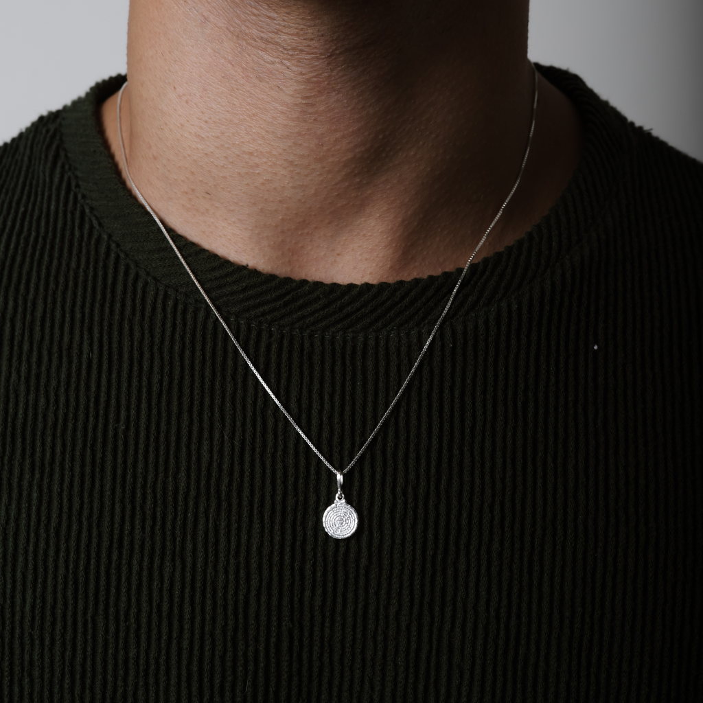 Colar em Prata 925 - Veneziana com Pai Nosso