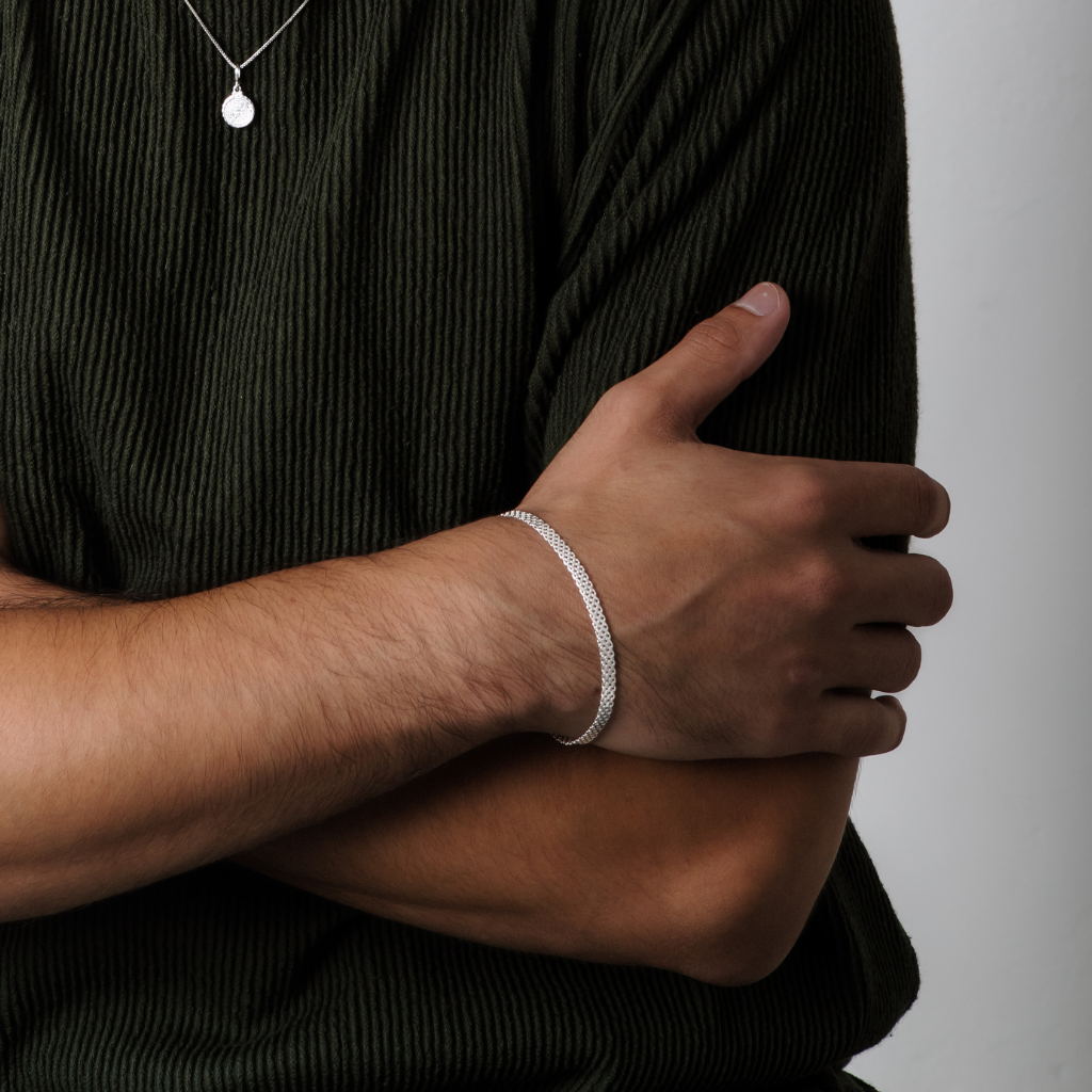 Pulseira em Prata 925 - Esteira 4mm