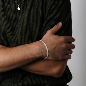 Pulseira em Prata 925 - Esteira 4mm