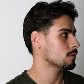 Brinco em Prata 925 - Argola Cravejada