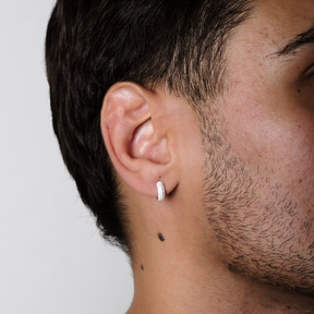 Brinco em Prata 925 - Argola Cravejada