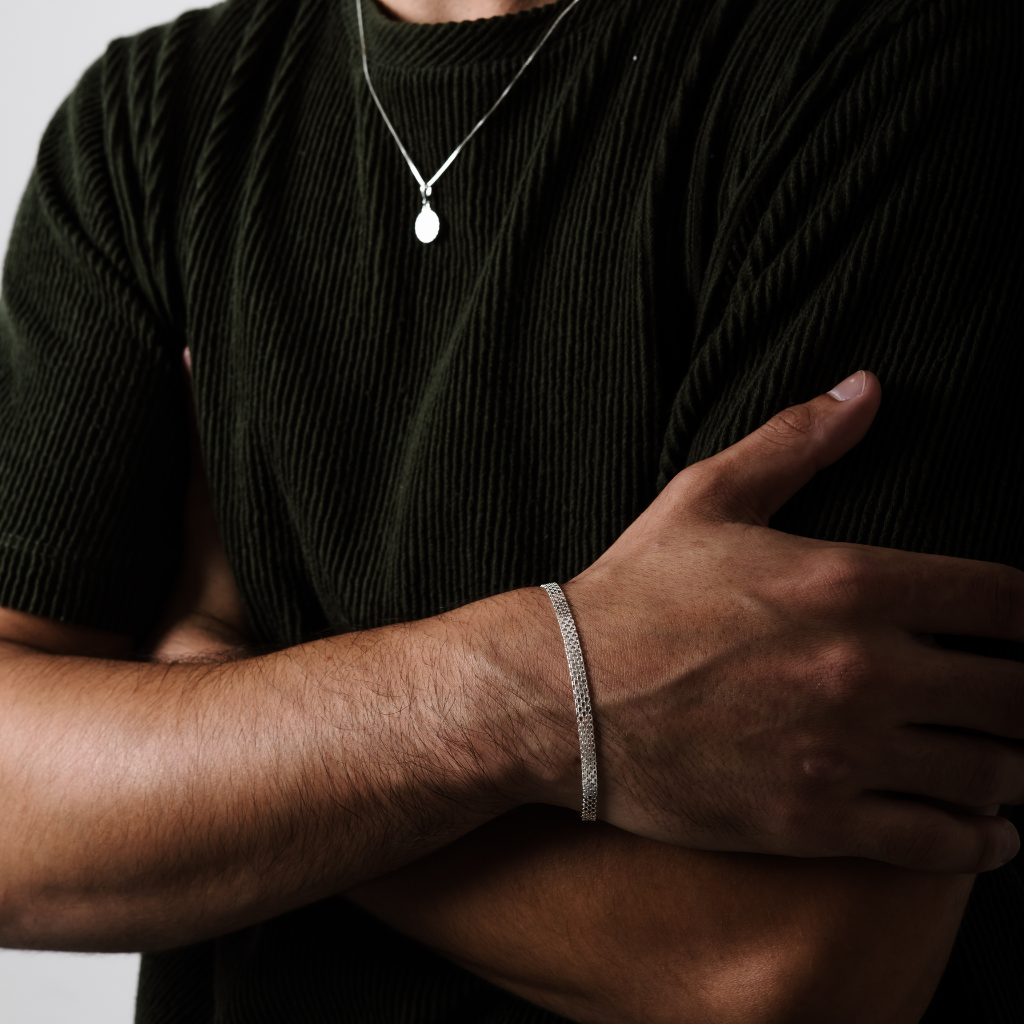 Pulseira em Prata 925 - Esteira 4mm