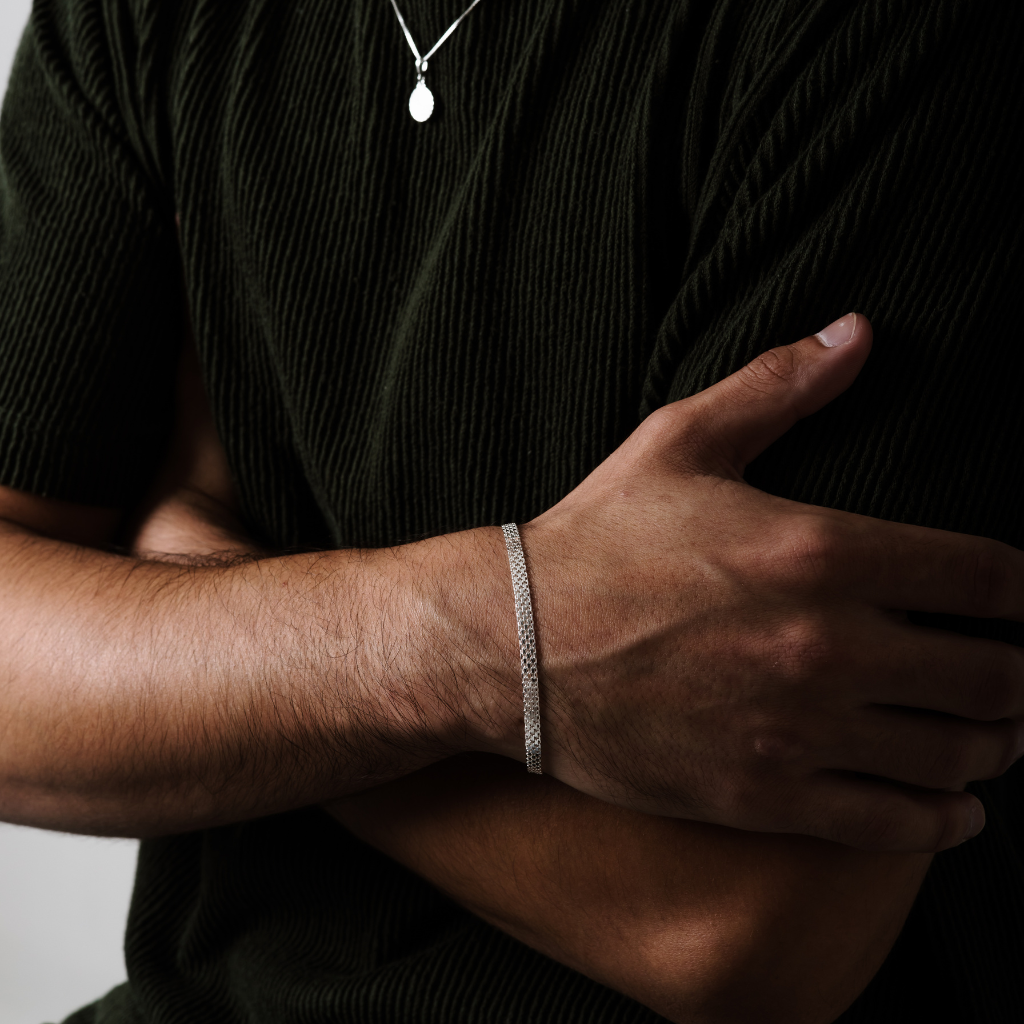 Pulseira em Prata 925 - Esteira 4mm