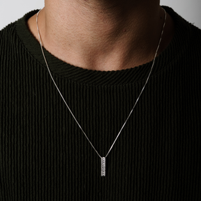 Colar em Prata 925 - Veneziana com Placa Cravejada