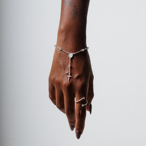 Pulseira Feminina em Prata - Terço