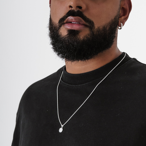 Colar em Prata 925 - Cordão Baiano com São Bento Cravejado