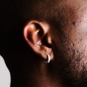 Brinco em Prata 925 - Argola Abaulada Fileira Tripla